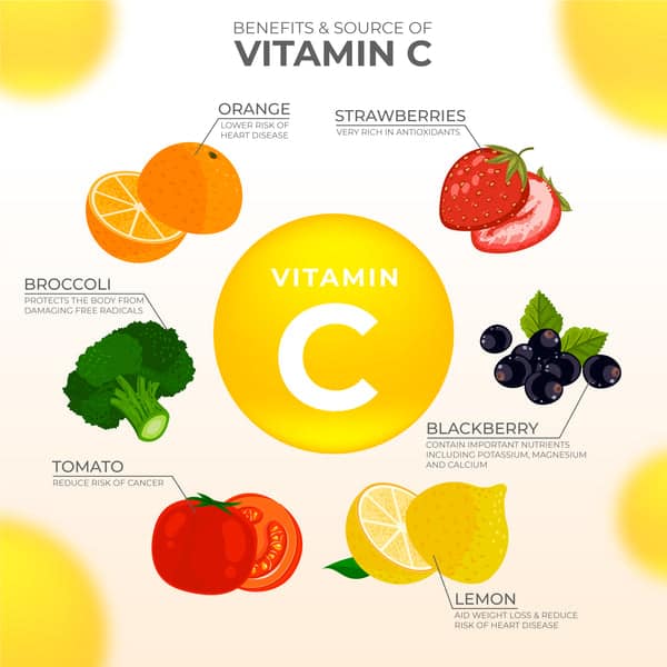 graphique sources de vitamine c