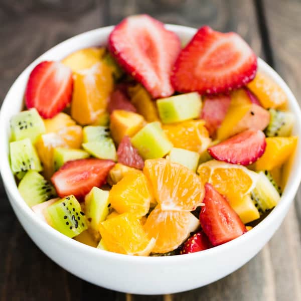 salade de fruits avec fraises