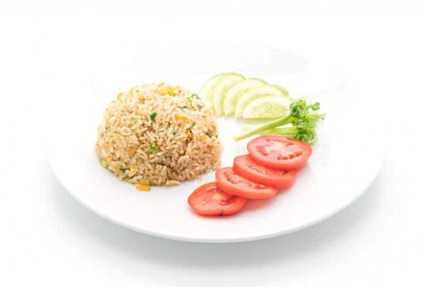 plat de riz cuisiné